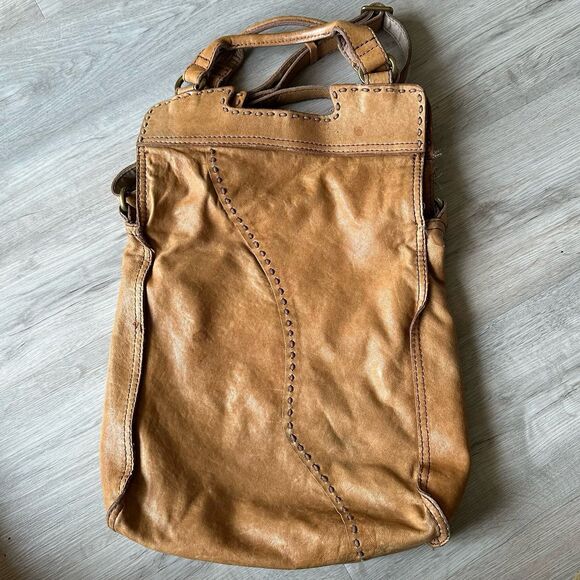 Vintage Y2K Lucky Brand Abbey Road Crossbody Purse - Sheep Leather - Camel Tan - Picture 5 of 11